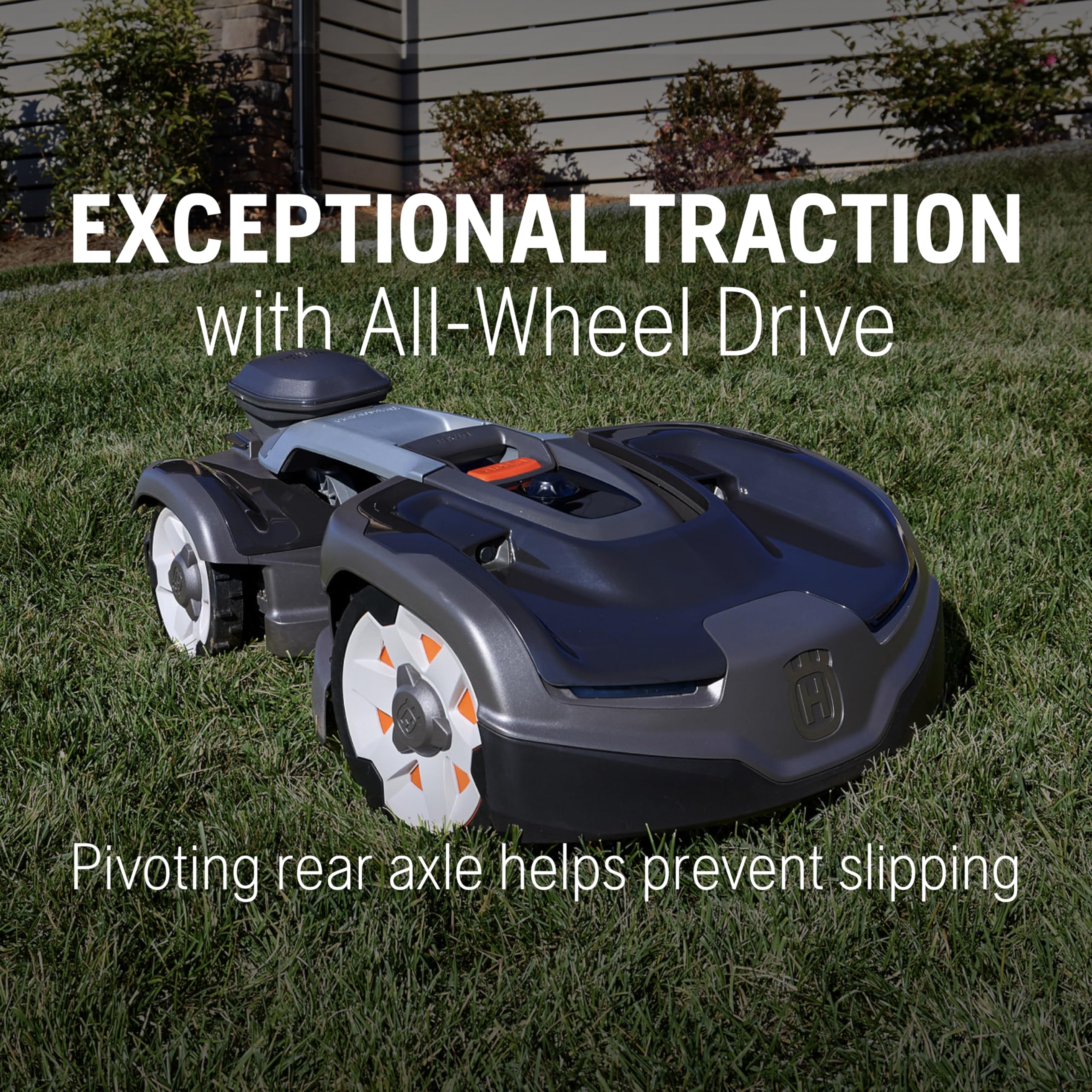 Husqvarna 435iQ AWD Automower Robotic Mower, 0.9 Acre Mowing Capacity, Wire Free Robot Lawn Mower with Charging Station, RS1 EPOS Reference Station and Replacement Blades - Image 3