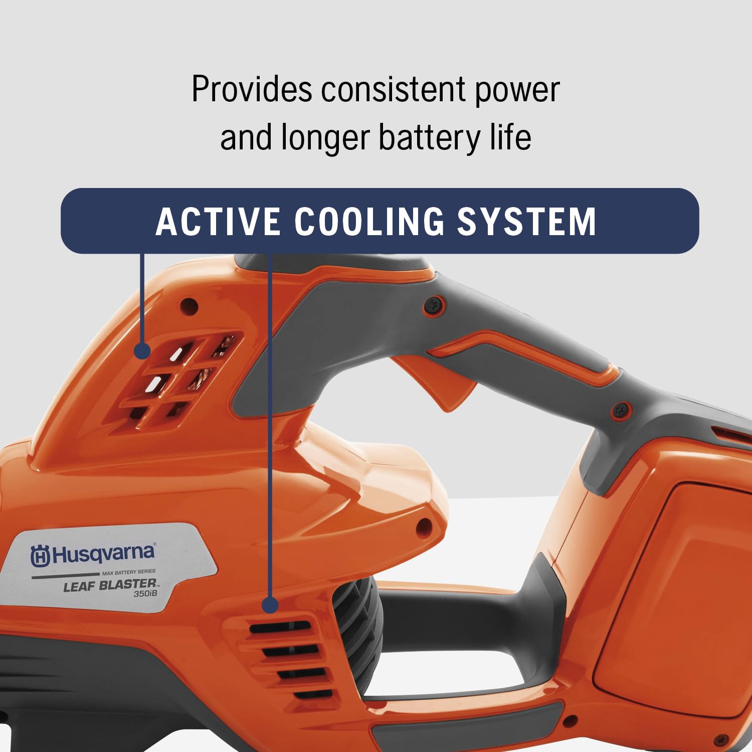 Husqvarna Leaf Blaster 350iB Battery Powered Cordless Leaf Blower, 200-MPH 800-CFM Blower with Brushless Motor and Quiet Operation, 40V Lithium-Ion (Battery and Charger not Included) - Image 5