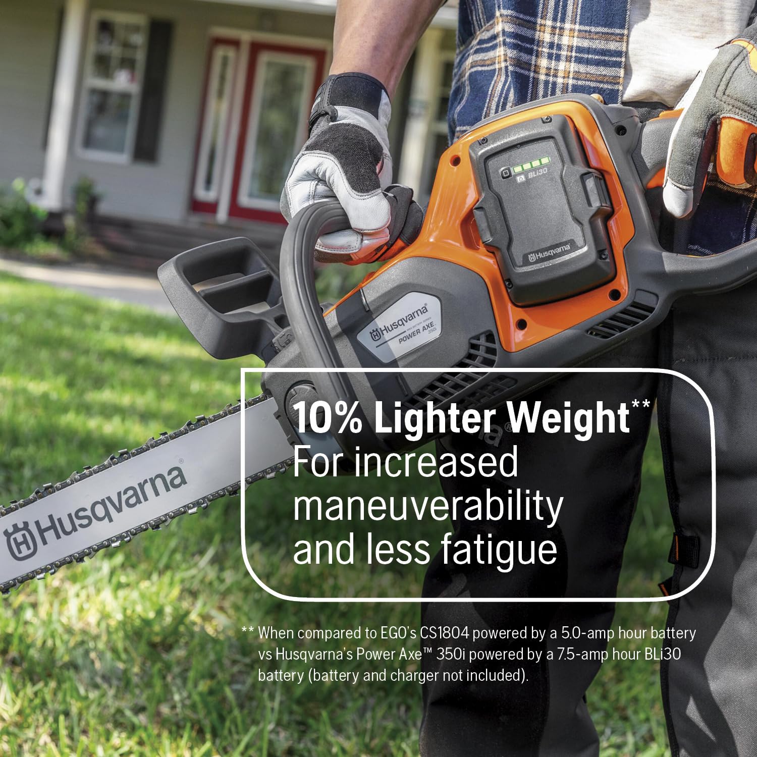 Husqvarna Power Axe 350i Cordless Electric Chainsaw, 18 Inch Chainsaw with Brushless Motor and Quiet Superior Cutting Power, 40V Lithium-Ion Battery and Charger Not Included (Tool Only) - Image 3