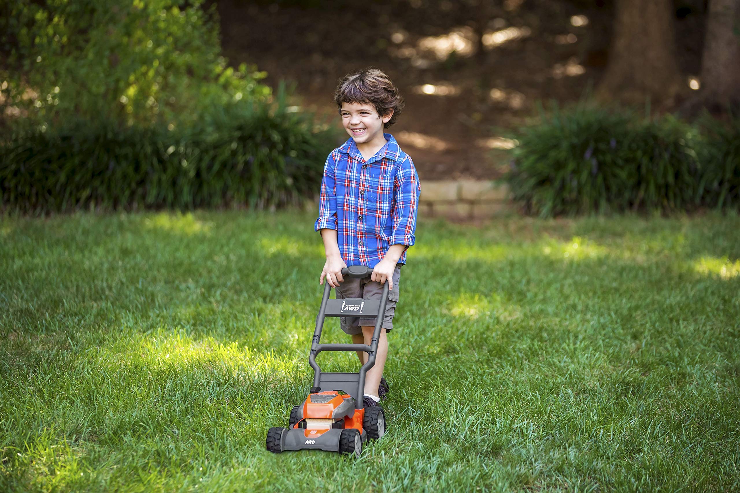 Husqvarna 589289602 Toddler Toy Lawn Mower with Realistic Sounds and Light-Up Engine for Ages 2 and Up - Image 4
